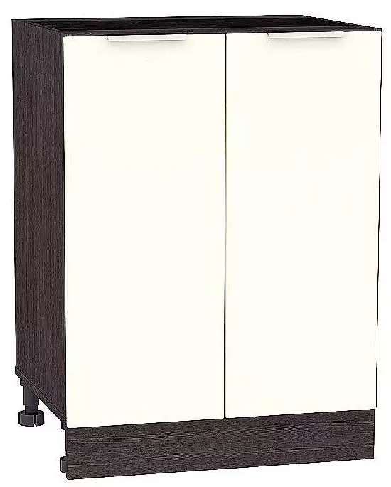 Шкаф нижний с 2-мя дверцами Терра 600 Ваниль Софт/Венге