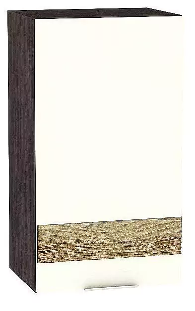 Шкаф верхний с 1-ой дверцей Терра DL 720х400 Ваниль Софт/Венге