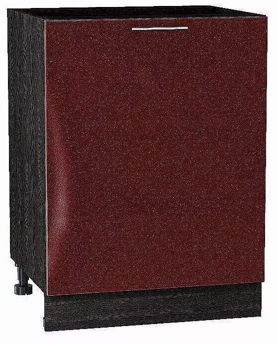 Шкаф нижний с 1-ой дверцей Валерия-М 600 Гранатовый металлик/Венге