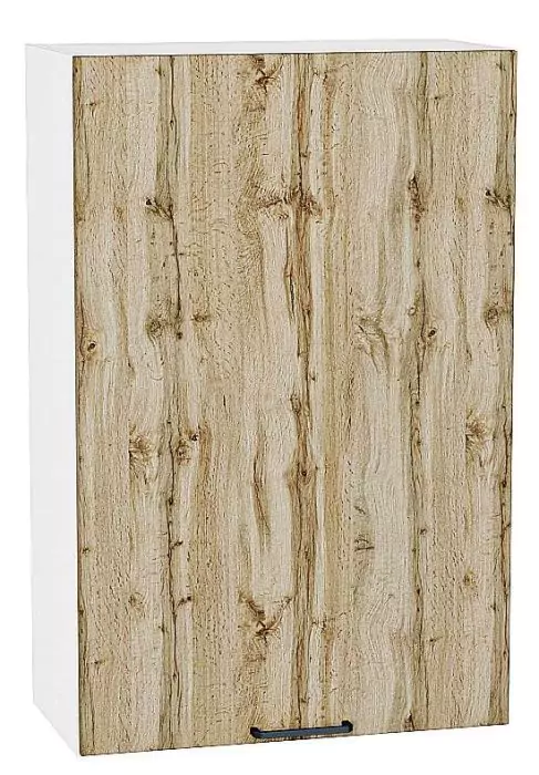 Шкаф верхний с 1-ой дверцей Флэт 920х600 Wotan Oak 2S/Белый