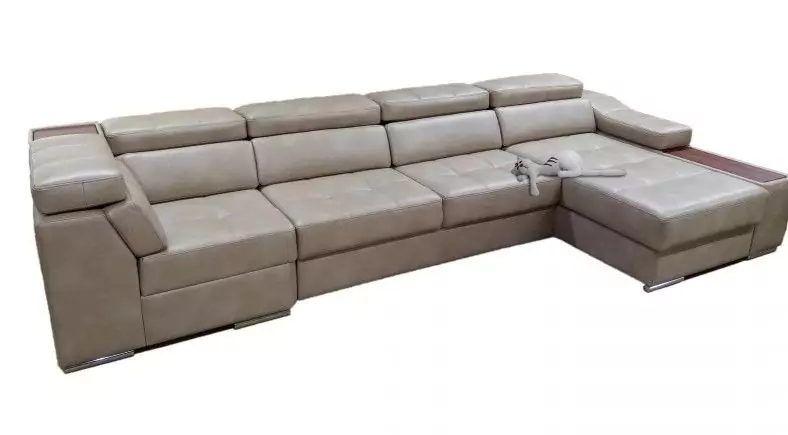 Угловой диван Белла (Лофт) дизайн 1 замша