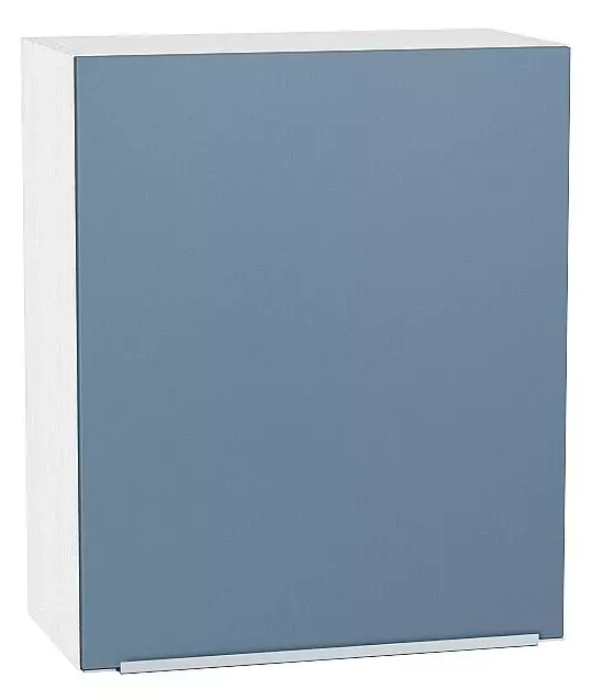 Шкаф верхний с 1-ой дверцей Фьюжн 720х600 Silky Blue/Белый