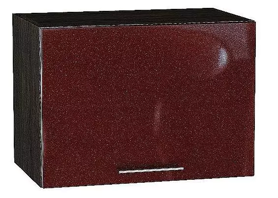 Шкаф верхний горизонтальный глубокий Валерия-М 500 Гранатовый металлик/Венге