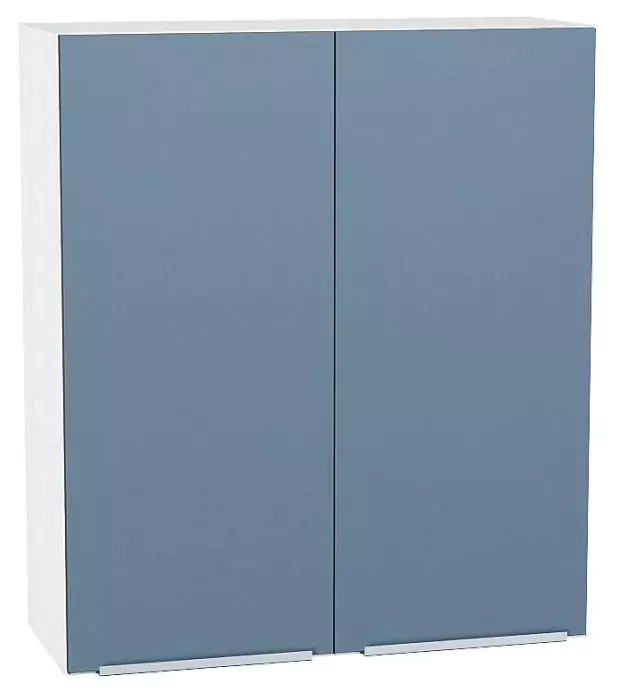 Шкаф верхний с 2-мя дверцами Фьюжн 920х800 Silky Blue/Белый