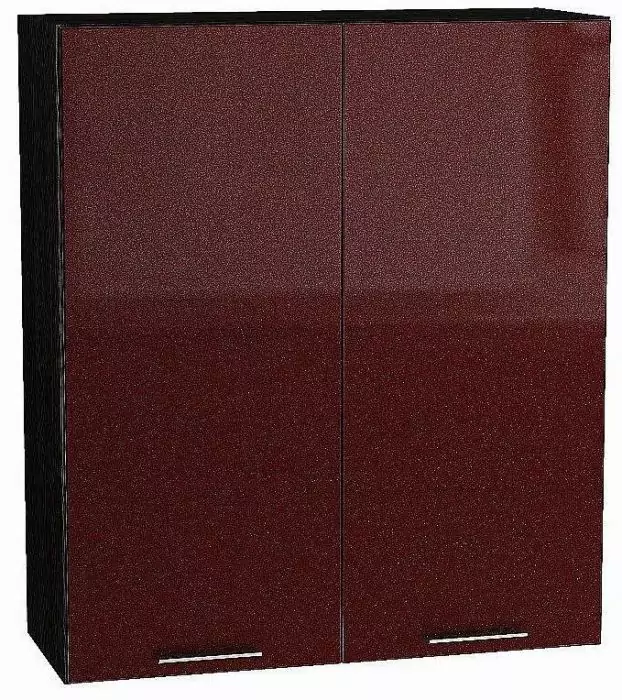 Шкаф верхний с 2-мя дверцами Валерия-М 920х800 Гранатовый металлик/Венге