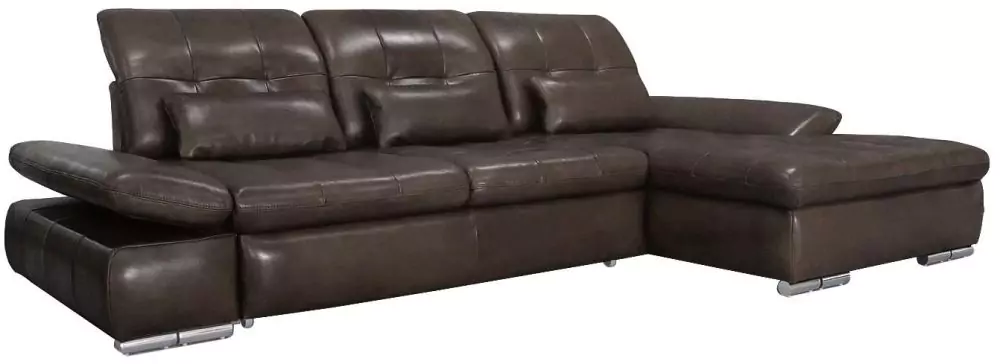Кожаный Угловой диван-кровать Лофт дизайн 4