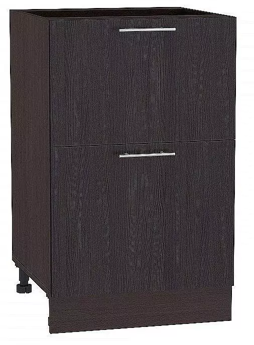 Шкаф нижний с 2-мя ящиками Валерия-М 500 Венге/Венге