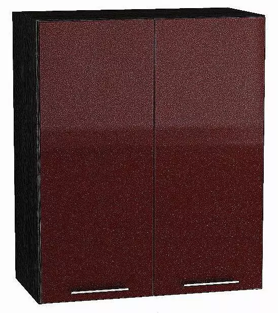 Шкаф верхний с 2-мя дверцами Валерия-М 720х600 Гранатовый металлик/Венге