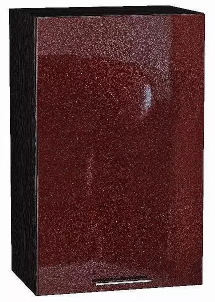 Шкаф верхний с 1-ой дверцей Валерия-М 720х450 Гранатовый металлик/Венге