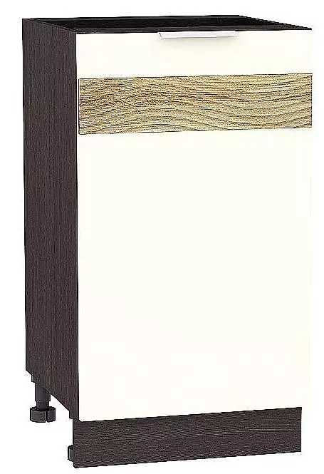 Шкаф нижний с 1-ой дверцей Терра DL 450 Ваниль Софт/Венге