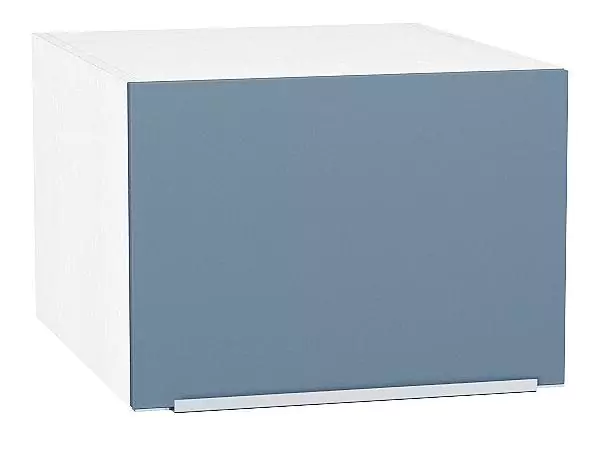 Шкаф верхний горизонтальный глубокий Фьюжн 500 Silky Blue/Белый