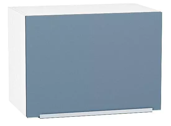 Шкаф верхний горизонтальный Фьюжн 500 Silky Blue/Белый