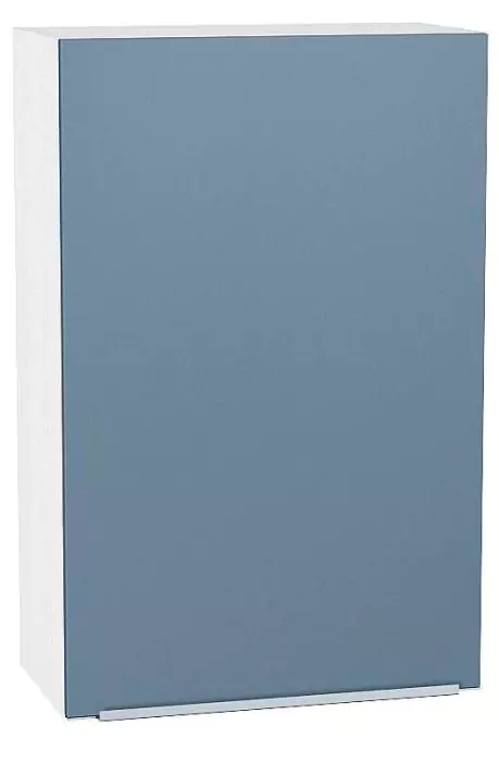 Шкаф верхний с 1-ой дверцей Фьюжн 920х600 Silky Blue/Белый