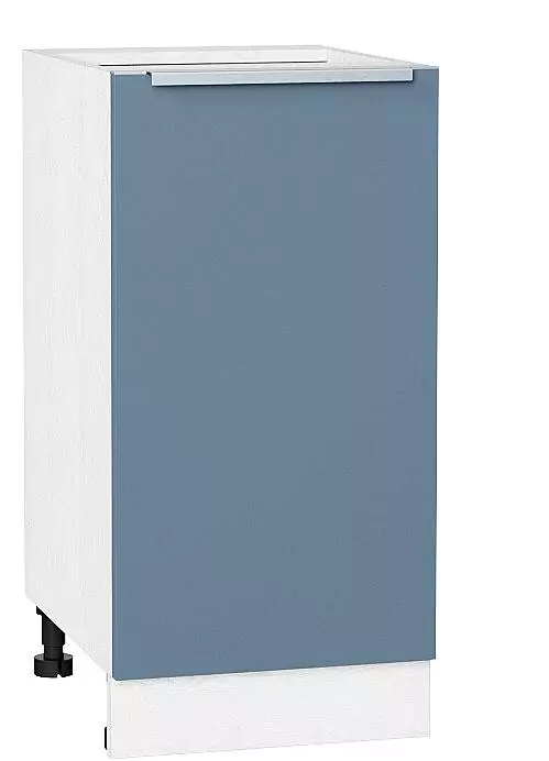 Шкаф нижний с 1-ой дверцей Фьюжн 400 Silky Blue/Белый