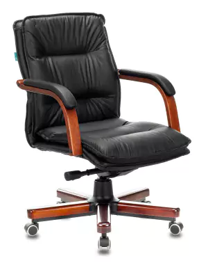 Кресло руководителя Бюрократ T-9927 Walnut-LOW дизайн 1, Черный