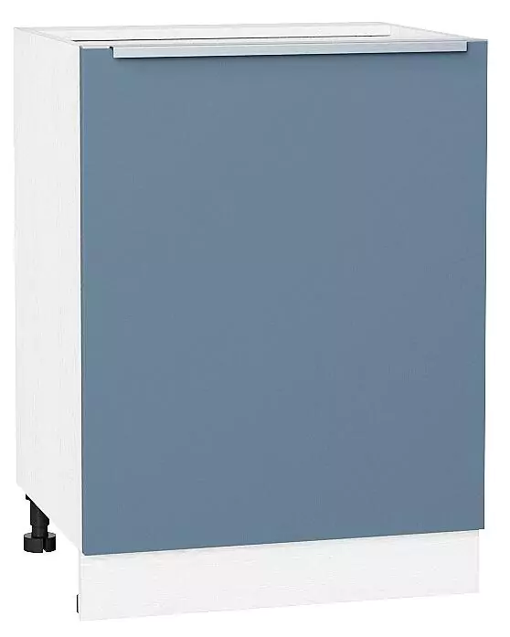 Шкаф нижний с 1-ой дверцей Фьюжн 600 Silky Blue/Белый