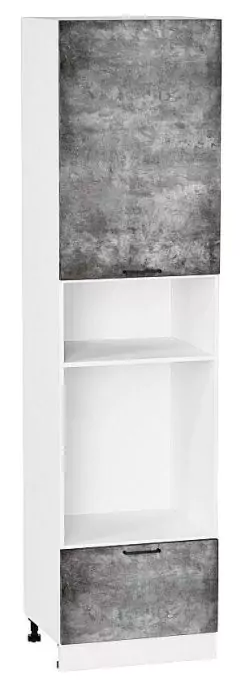 Шкаф пенал с 1-ой дверцей и ящиком под технику Флэт 2340 Temple Stone 2S/Белый