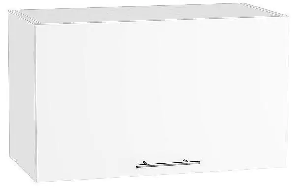 Шкаф верхний горизонтальный глубокий Валерия-М 600 Белый глянец/Белый