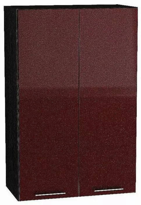 Шкаф верхний с 2-мя дверцами Валерия-М 920х600 Гранатовый металлик/Венге