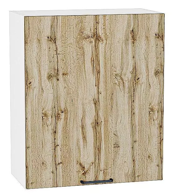 Шкаф верхний с 1-ой дверцей Флэт 720х600 Wotan Oak 2S/Белый