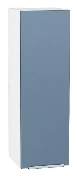 Шкаф верхний с 1-ой дверцей Фьюжн 920х300 Silky Blue/Белый