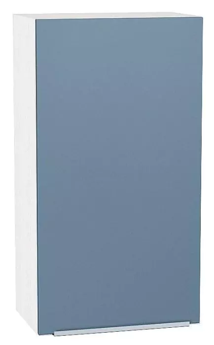 Шкаф верхний с 1-ой дверцей Фьюжн 920х500 Silky Blue/Белый