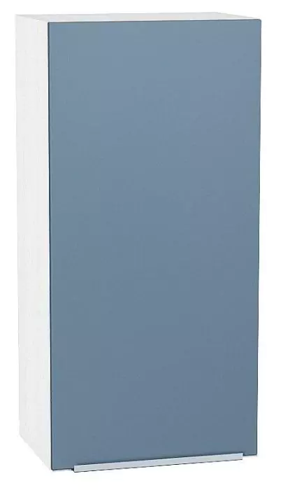 Шкаф верхний с 1-ой дверцей Фьюжн 920х450 Silky Blue/Белый