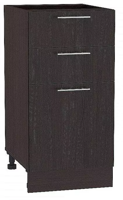 Шкаф нижний с 3-мя ящиками Валерия-М 400 Венге/Венге
