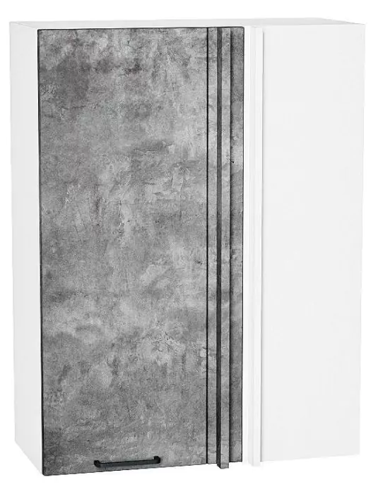 Шкаф верхний прямой угловой Флэт 920 Temple Stone 2S/Белый
