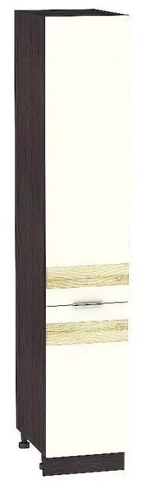 Шкаф пенал с 2-мя дверцами Терра 400 DR (для верхних шкафов высотой 720) Ваниль Софт/Венге