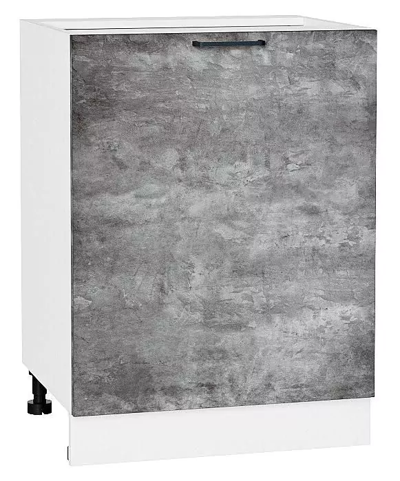 Шкаф нижний с 1-ой дверцей Флэт 600 Temple Stone 2S/Белый
