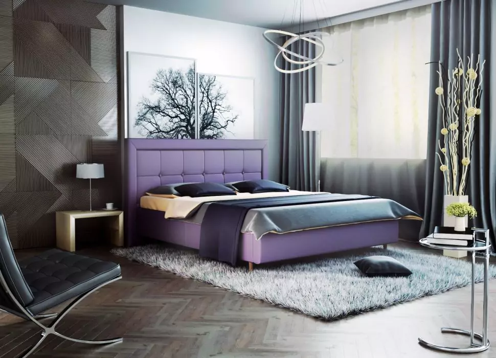 Кровать двуспальная Афина с подъемным механизмом дизайн 13