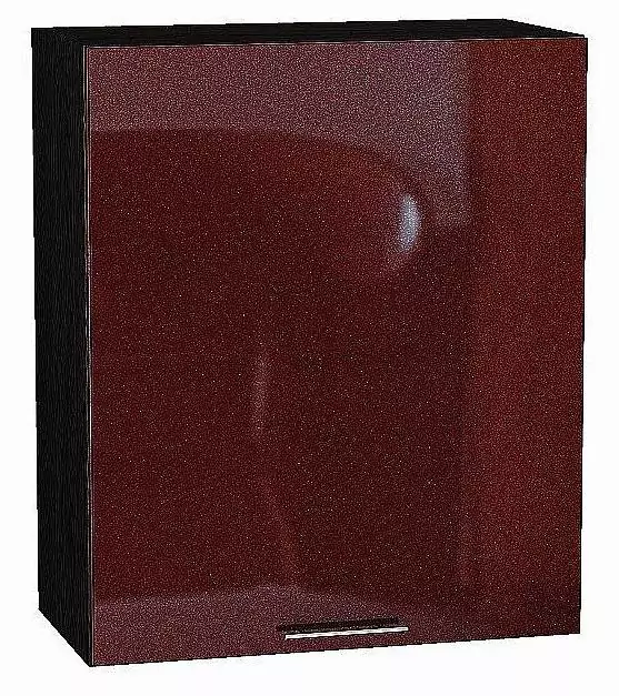 Шкаф верхний с 1-ой дверцей Валерия-М 720х600 Гранатовый металлик/Венге