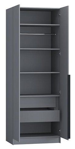 Шкаф распашной Авангард 0.8 м, Серый