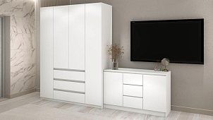 Комплект в гостиную Акация 2.9 м Белый