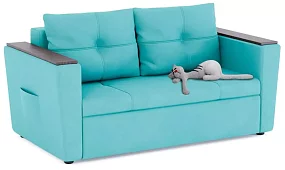 Прямой диван Майами (Дубай) Еврокнижка Голубой