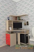 Компьютерный стол угловой Мебелеф-4 Бежевый