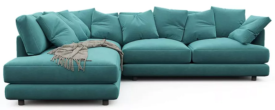 Угловой диван Ибица, Голубой