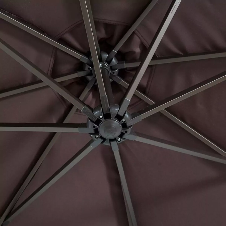 ф305 Садовый алюминиевый зонт Карр "Karr" без подставки шоколад 2