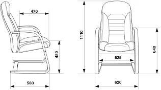 Кресло Бюрократ T-9923 Walnut-AV дизайн 1