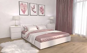 Кровать Айден КР06-160 с матрасом Дивано Классик Зависимые пружины (Боннель) Кровати без механизма Белый
