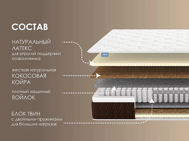 Матрас Димакс Твин Медиум, Белый