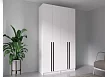 Шкаф распашной четырёхстворчатый Берген (Лорена) 1600 (белое дерево), Белый