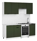 Модульная кухня Норд 2.1м (софт пихтовый зеленый) Зеленый 