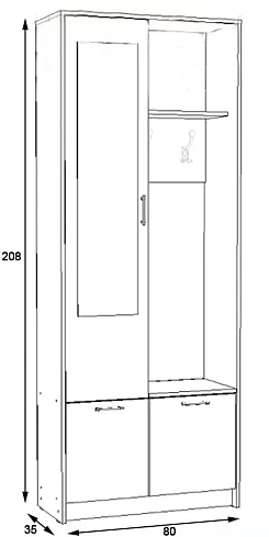 Прихожая СТЛ.115.00 BMS, Бежевый