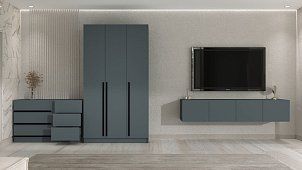 Гостиная Бастион 4.5 м Серый