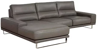 Кожаный диван Рипозо (Лофт) Без механизма Коричневый