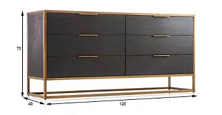Комод на золотом каркасе KD-001