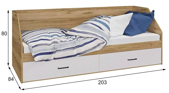 ф98 Спальня Лайт дизайн 2 размеры кровать
