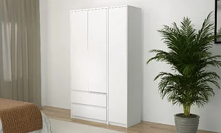Шкаф трёхстворчатый 1300 Айден (белый)